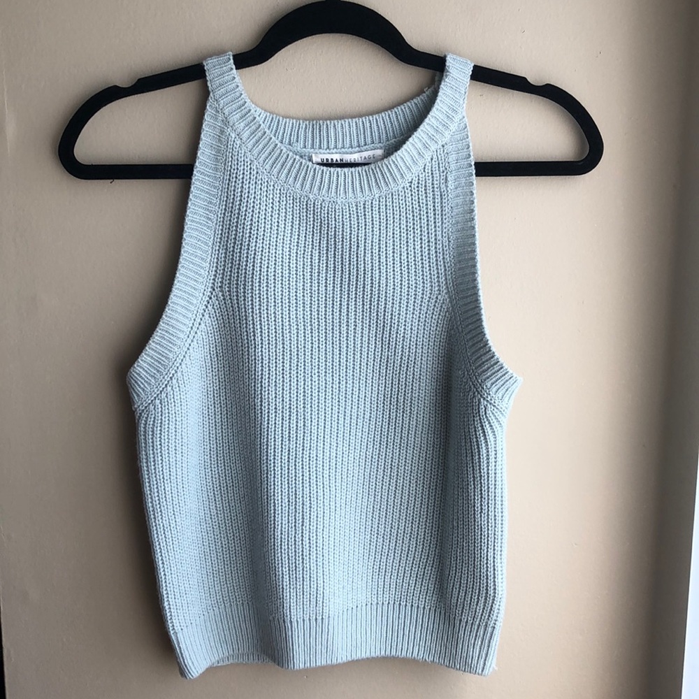 Light blue knit tank